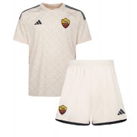 Camiseta AS Roma Leonardo Spinazzola #37 Segunda Equipación Replica 2023-24 para niños mangas cortas (+ Pantalones cortos)